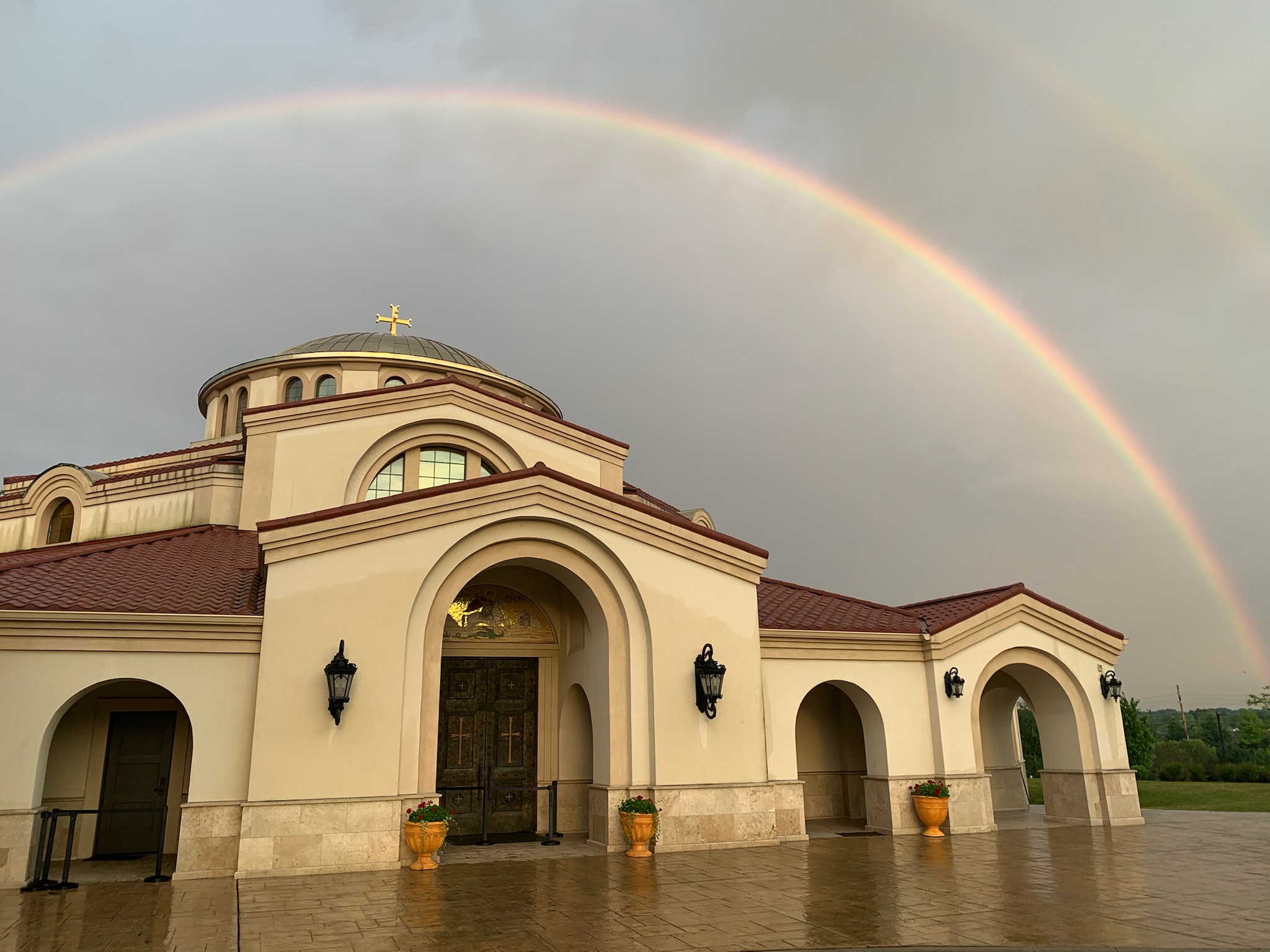 Church with Rainbow